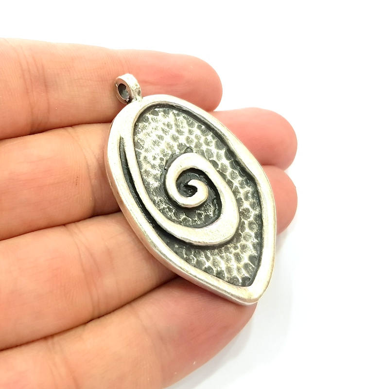 Silver Pendant Antique Silver Plated Pendants (52x32mm)  G9123