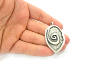 Silver Pendant Antique Silver Plated Pendants (52x32mm)  G9123