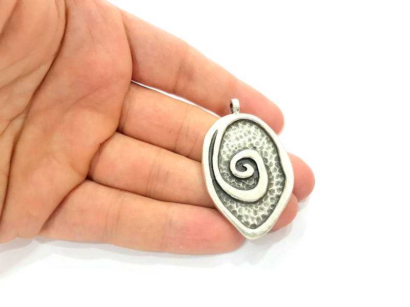 Silver Pendant Antique Silver Plated Pendants (52x32mm)  G9123