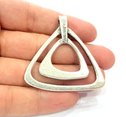 Silver Pendant Antique Silver Plated Pendants (52x52mm)  G9126