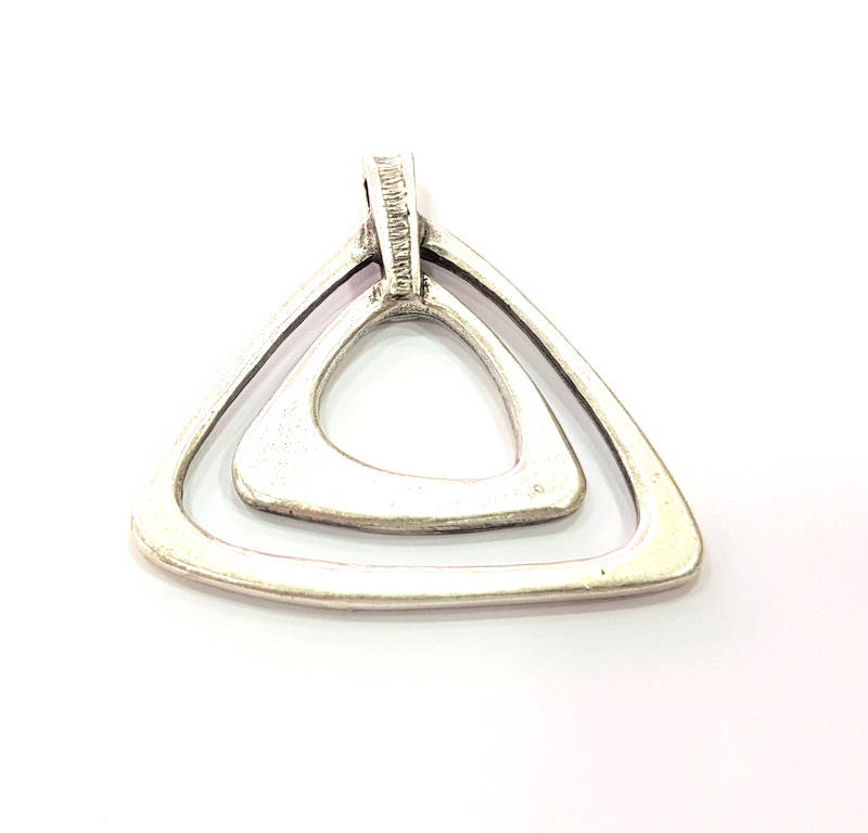 Silver Pendant Antique Silver Plated Pendants (52x52mm)  G9126