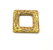 2 Antique Bronze Square Connector Antique Bronze Pendant (32mm) G9149