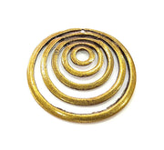 2 Antique Bronze Pendant Antique Bronze Plated Pendant (45mm) G8686