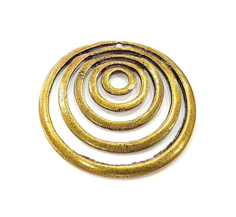 2 Antique Bronze Pendant Antique Bronze Plated Pendant (45mm) G8686