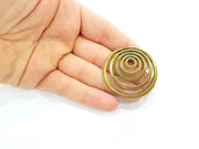 2 Antique Bronze Pendant Antique Bronze Plated Pendant (45mm) G8686