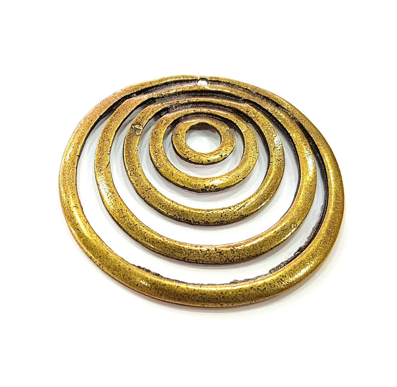 2 Antique Bronze Pendant Antique Bronze Plated Pendant (45mm) G8686