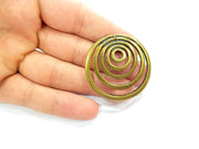 2 Antique Bronze Pendant Antique Bronze Plated Pendant (45mm) G8686