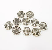 10 Silver Charms Antique Silver Plated Charms (16mm) G8547