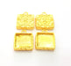 4 Gold Pendant Blank Base Setting Necklace Blank Resin Blank Mountings Gold Plated Blank ( 12mm blank ) G8570