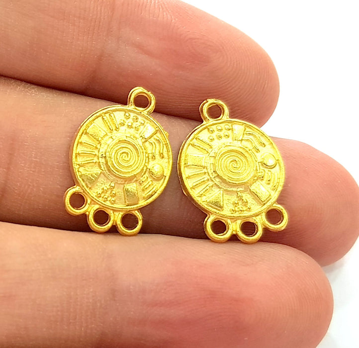4 Gold Charm Gold Plated Charms  (20x13mm)  G8573