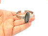 Silver Bracelet Blanks Bangle Blanks Cuff Blanks Adjustable Hammered Bracelet Blank Antique Silver Plated Brass ( 33x10mm Blanks ) G9152