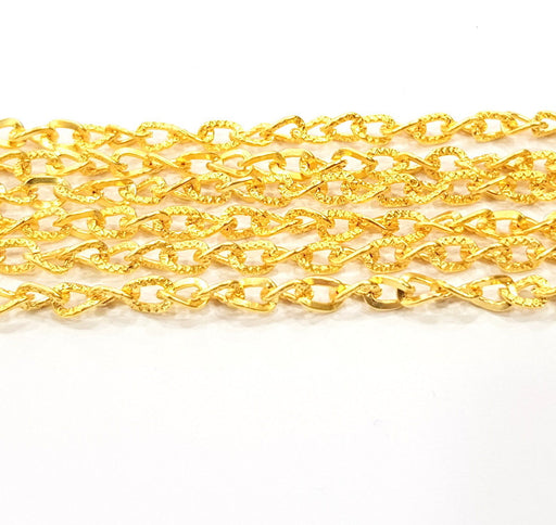 Textured Gold Chain Gold Plated Chain 1 Meter - 3.3 Feet  (5.2x3.6 mm) G9161