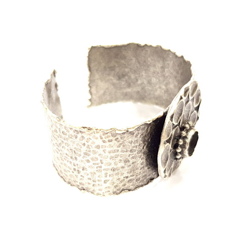 Silver Bracelet Blanks Bangle Blanks Cuff Blanks Adjustable Hammered Bracelet Blank Antique Silver Plated Brass (10mm Blanks ) G9165