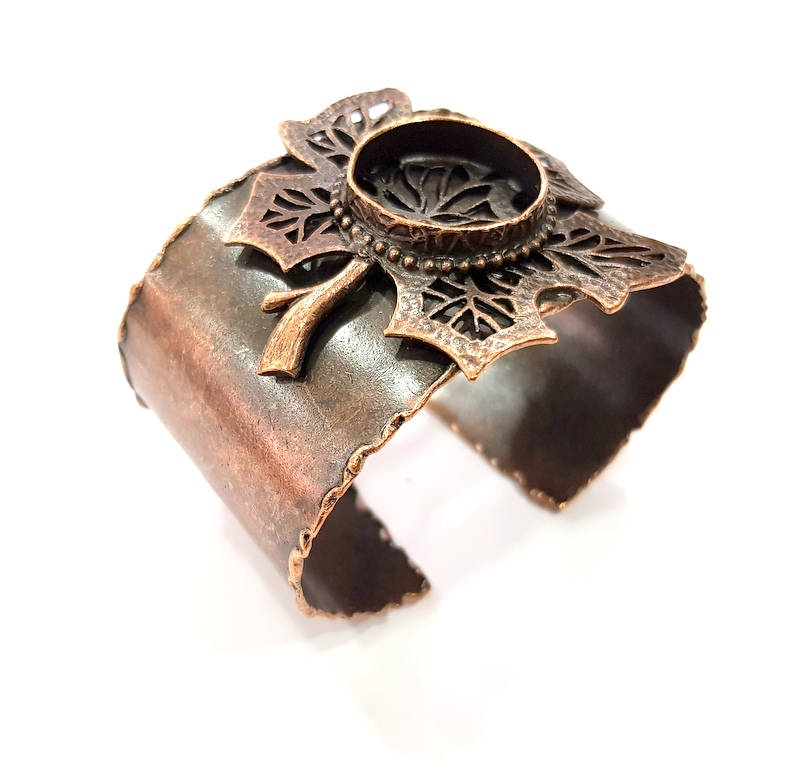 Copper Bracelet Blanks Bangle Blanks Cuff Blanks Adjustable Bracelet Blank Antique Copper Plated Brass (20mm Blanks ) G9178