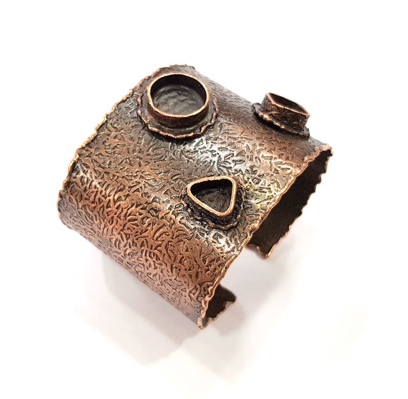 Copper Bracelet Blanks Bangle Blanks Cuff Blanks Adjustable Bracelet Blank Antique Copper Plated Brass (14mm 10mm 9x7mm Blanks ) G9179