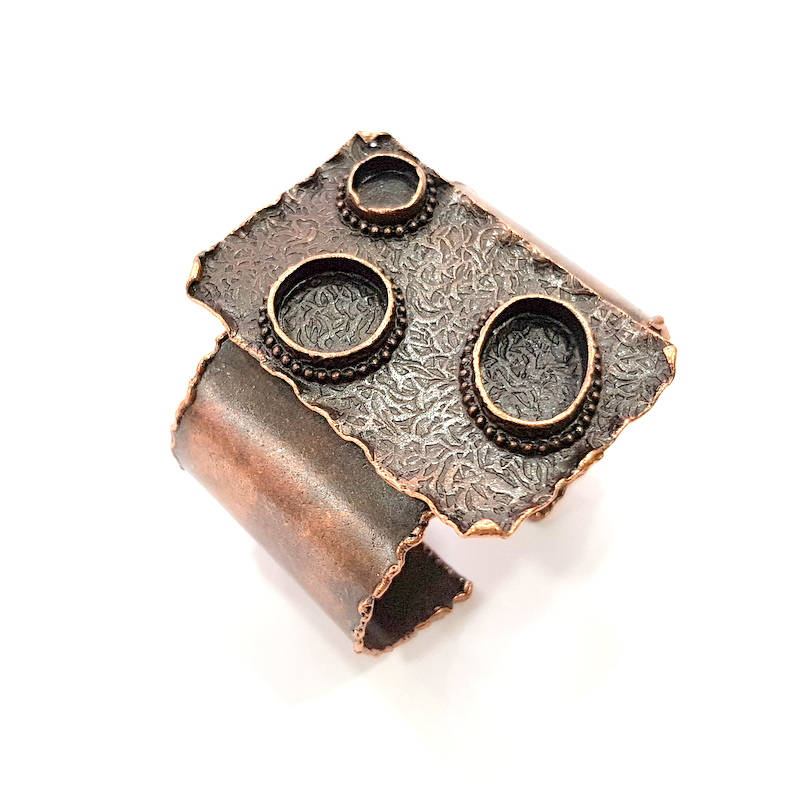 Copper Bracelet Blanks Bangle Blanks Cuff Blanks Adjustable Bracelet Blank Antique Copper Plated Brass (14mm 10mm 18x13mm Blanks ) G9180