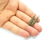 10 Antique Bronze Charm Antique Bronze Plated Charm (35x6mm) G9094