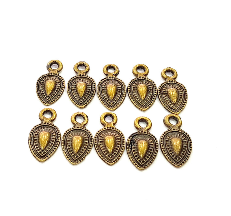 20 Antique Bronze Charm Antique Bronze Plated Charm (15x8mm) G8588