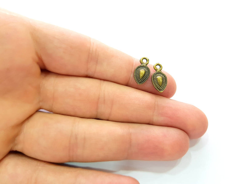 20 Antique Bronze Charm Antique Bronze Plated Charm (15x8mm) G8588