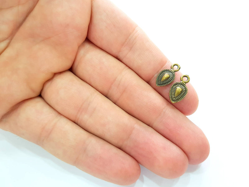 20 Antique Bronze Charm Antique Bronze Plated Charm (15x8mm) G8588