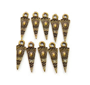 30 Antique Bronze Charm Antique Bronze Plated Charm (19x6mm) G8589