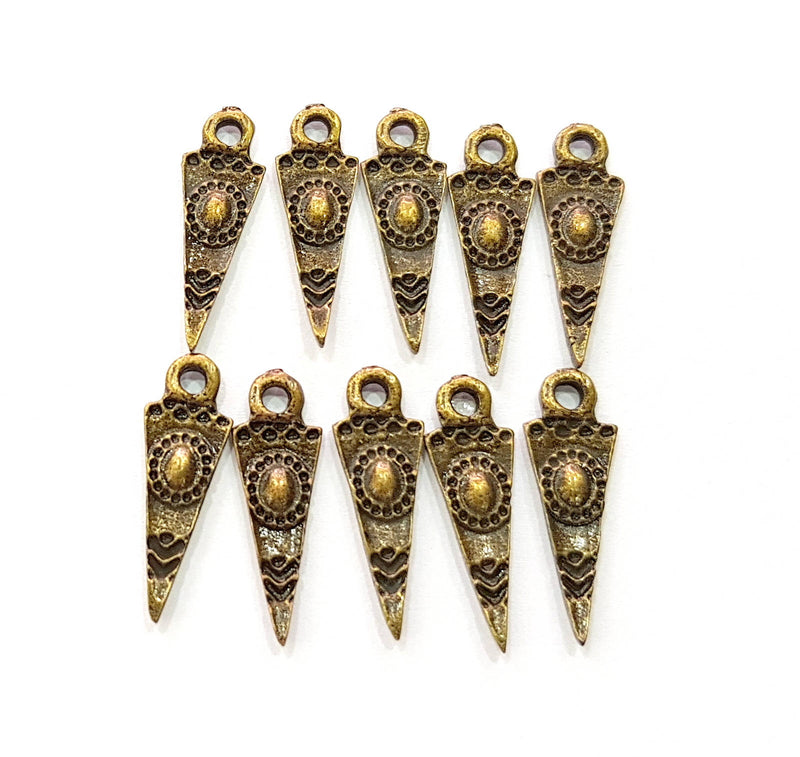 30 Antique Bronze Charm Antique Bronze Plated Charm (19x6mm) G8589