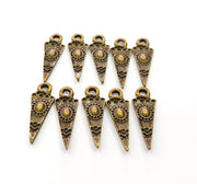30 Antique Bronze Charm Antique Bronze Plated Charm (19x6mm) G8589