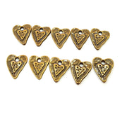 20 Heart Charm Antique Bronze Charm (14x11mm) G8590