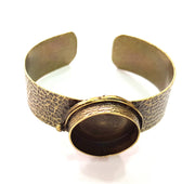 Hammered Bracelet Blanks Bangle Blanks Cuff Blanks Adjustable Bracelet Blank Antique Bronze Plated Brass (24mm Blanks) G8591