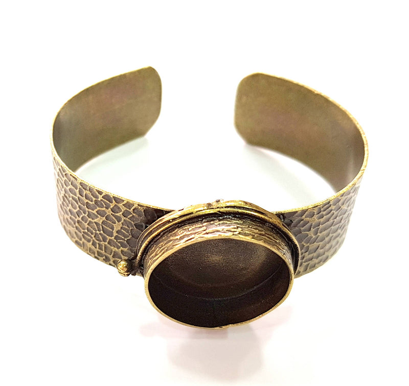 Hammered Bracelet Blanks Bangle Blanks Cuff Blanks Adjustable Bracelet Blank Antique Bronze Plated Brass (24mm Blanks) G8591