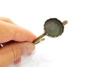 Bracelet Blanks Bangle Blanks Cuff Blanks Adjustable Bracelet Blank Antique Bronze Plated Brass ( 24mm Blanks ) G8592