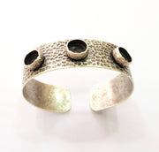 Bracelet Blanks Bangle Blanks Cuff Blanks Adjustable Hammered Bracelet Blank Antique Silver Plated Brass ( 10mm Blanks ) G8599
