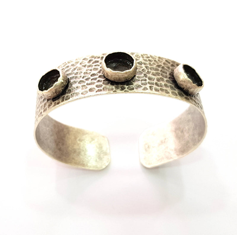 Bracelet Blanks Bangle Blanks Cuff Blanks Adjustable Hammered Bracelet Blank Antique Silver Plated Brass ( 10mm Blanks ) G8599