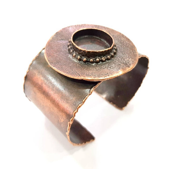 Copper Bracelet Blanks Bangle Blanks Cuff Blanks Adjustable Hammered Bracelet Blank Antique Copper Plated Brass (20mm Blanks ) G9182
