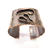Copper Bracelet Blanks Bangle Blanks Cuff Blanks Adjustable Hammered Bracelet Blank Antique Copper Plated Brass (21x16mm Blanks ) G9237