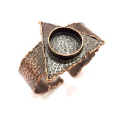 Copper Bracelet Blanks Bangle Blanks Cuff Blanks Adjustable Hammered Bracelet Blank Antique Copper Plated Brass (20mm Blanks ) G9249