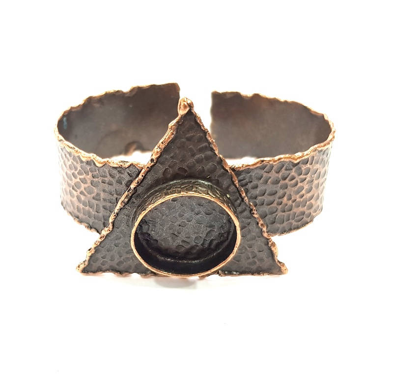 Copper Bracelet Blanks Bangle Blanks Cuff Blanks Adjustable Hammered Bracelet Blank Antique Copper Plated Brass (20mm Blanks ) G9249