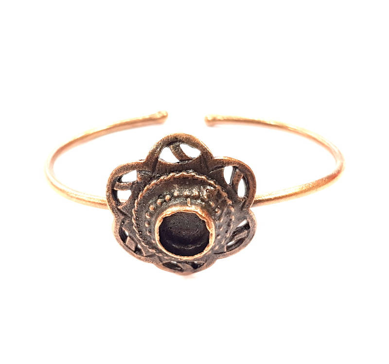 Copper Bracelet Blanks Bangle Blanks Cuff Blanks Adjustable Bracelet Blank Antique Copper Plated Brass (10mm Blanks ) G9256