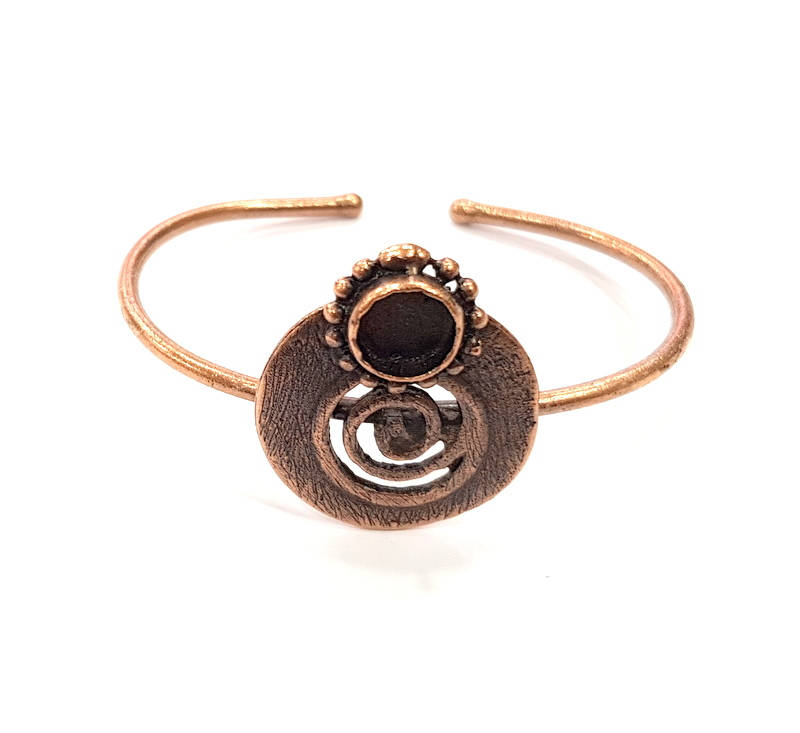 Copper Bracelet Blanks Bangle Blanks Cuff Blanks Adjustable Bracelet Blank Antique Copper Plated Brass (10mm Blanks ) G9265