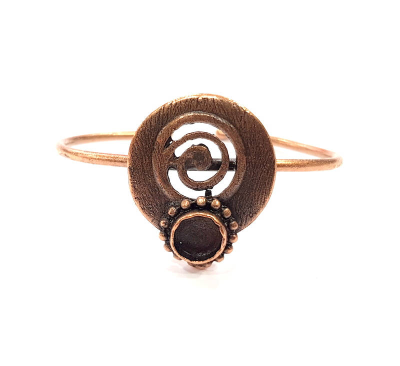 Copper Bracelet Blanks Bangle Blanks Cuff Blanks Adjustable Bracelet Blank Antique Copper Plated Brass (10mm Blanks ) G9265