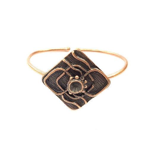 Copper Bracelet Blanks Bangle Blanks Cuff Blanks Adjustable Bracelet Blank Antique Copper Plated Brass (6mm Blanks ) G9266