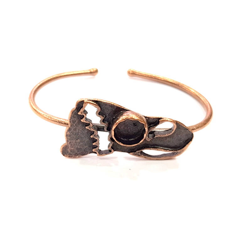 Copper Bracelet Blanks Bangle Blanks Cuff Blanks Adjustable Bracelet Blank Antique Copper Plated Brass (10mm Blanks ) G9272