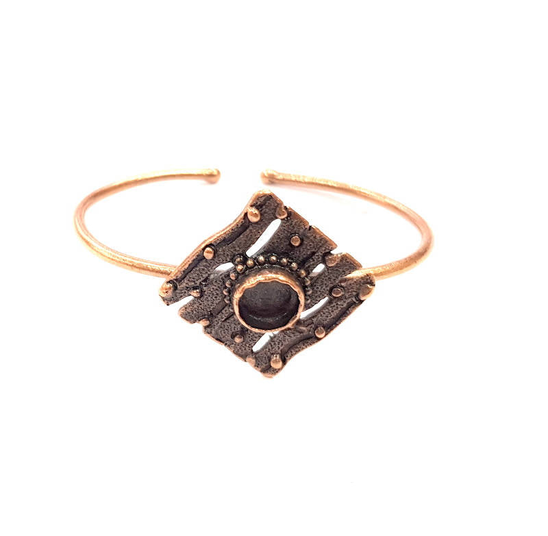 Copper Bracelet Blanks Bangle Blanks Cuff Blanks Adjustable Bracelet Blank Antique Copper Plated Brass (10mm Blanks ) G9268