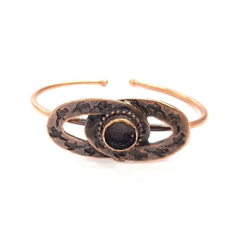 Copper Bracelet Blanks Bangle Blanks Cuff Blanks Adjustable Bracelet Blank Antique Copper Plated Brass (10mm Blanks ) G9269