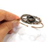 Copper Bracelet Blanks Bangle Blanks Cuff Blanks Adjustable Bracelet Blank Antique Copper Plated Brass (10mm Blanks ) G9269