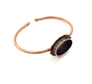 Copper Bracelet Blanks Bangle Blanks Cuff Blanks Adjustable Bracelet Blank Antique Copper Plated Brass (18x13mm Blanks ) G9273