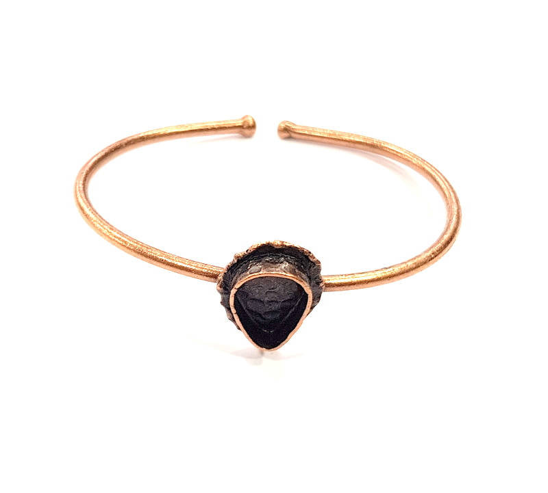 Copper Bracelet Blanks Bangle Blanks Cuff Blanks Adjustable Bracelet Blank Antique Copper Plated Brass (14x10mm Blanks ) G9275