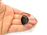 Copper Bracelet Blanks Bangle Blanks Cuff Blanks Adjustable Bracelet Blank Antique Copper Plated Brass (20x15mm Blanks ) G9280
