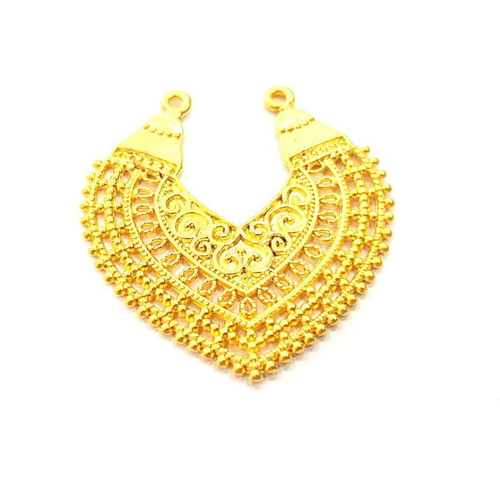 Gold Charm Gold Plated Charms  (41x36mm)  G9281