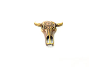 Ox Head Skull Pendant Antique Bronze Plated Pendant (52x45mm) G9348